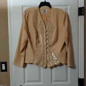 Elegant Cream Jacket with Sequin Detail